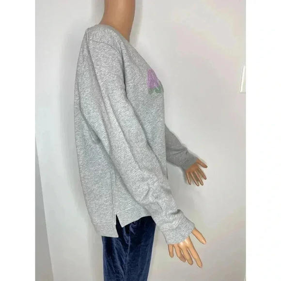 Barbour Poole Overlayer crewneck sweatshirt light gray size 10 NWT - Picture 3 of 9